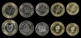 BAHRAIN █ SET COMPLET DE MONEDE █ 5+10+25+50+100 Fils █ 2014-2017 █ UNC