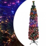 VidaXL Pom de Crăciun artificial subțire cu suport 120 cm fibră optică