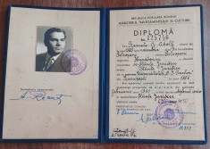 QW13 1 14 - 1960 - Diploma absolvire - Facultatea de stiinte juridice