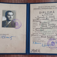 M3 C18 - 1960 - Diploma absolvire - Facultatea de stiinte juridice