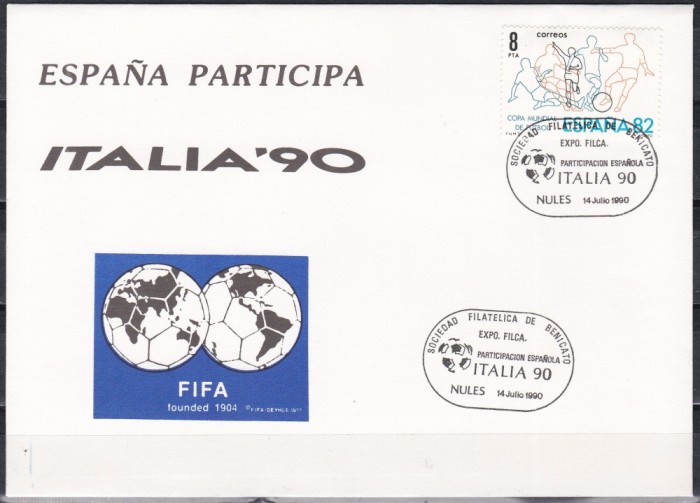 Spania 1990 - Cupa Mondială de fotbal - Italia, FDC