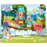 Set 2 figurine Bluey - Bluey &amp;amp; Rusty, Go-kart