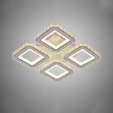 Lustra LED Cristal RGB cu Telecomanda Mathilde 74W Dimabila Alb