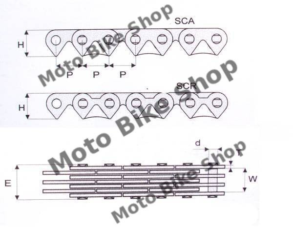 MBS Lant distributie DID SCR412 134 zale, Cod Produs: SCR412-134L