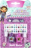 Set cadou cu oje si stickere pentru unghii, cu tematica Gabby Dollhouse
