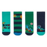 Sosete Bebelusi cu Dinozaur si Astronaut, 4 Perechi, Multicolore, CMCLASS