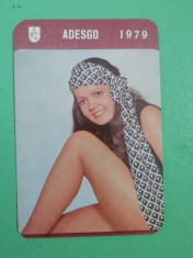 CCO 1979 - CALENDAR DE COLECTIE - TEMATICA RECLAMA - CIORAPI ADESGO - ANUL 1979 foto