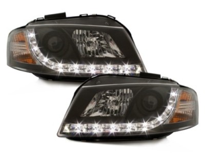Faruri LED DRL DAYLIGHT Audi A3 8P (05.2003-03.2008) Negru Performance AutoTuning foto