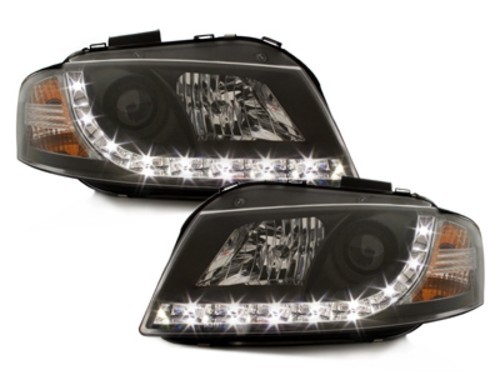 Faruri LED DRL DAYLIGHT Audi A3 8P (05.2003-03.2008) Negru Performance AutoTuning