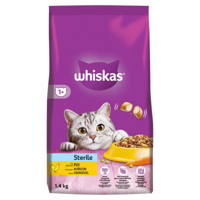 WHISKAS Sterile - pentru pisici sterilizate 1,4 kg foto