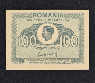 Bancnota Una suta lei 100 lei 1945 foto