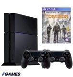 Consola Sony Playstation 4 Ps4 500gb + Doua Controllere + Tom Clancy&rsquo;s The Division PlayStation 4, Second-Hand