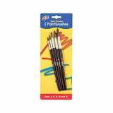 Set de 5 pensule cu par moale, Galt