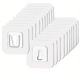 Set 5 Dispozitive Duble pentru Agatat si Suspendat Obiecte Autoadezive 5.5 x 5.5 cm