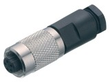 Conector M9 mamă aurit IP67, 2 pini, 4A - BINDER 712