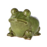 Cumpara ieftin Ghiveci flori ceramica verde Broscuta 27 x 24 x 23 cm