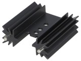 Radiator extrudat TO220 negru, 38,1mm, 10,8K/W, aluminiu