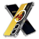 Husa antisoc pentru xiaomi poco x7 pro - airbag tpu, col&Egrave;uri ranforsate- butterfly rosu