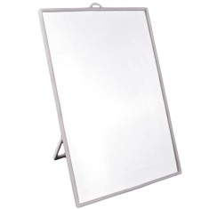 Oglindă de Masă, 24x18cm, Ramă Plastic, Culoare Albă