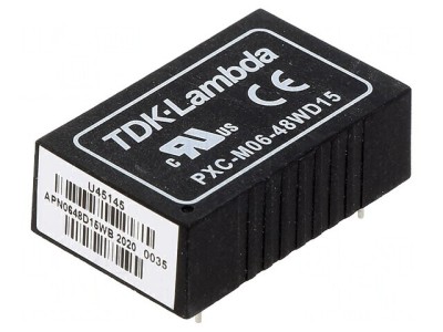 Convertor DC/DC 6W 18-75V la 15V/-15V THT foto