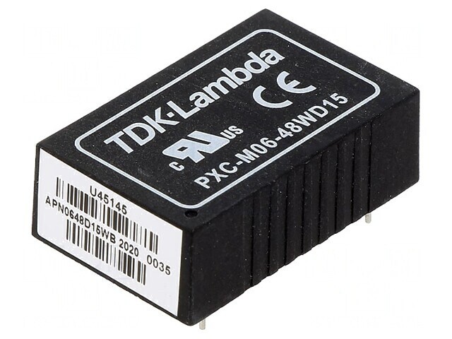 Convertor DC/DC 6W 18-75V la 15V/-15V THT