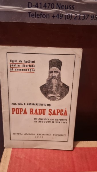 Univ. P. Constantinescu-Iasi - Popa Radu Sapca