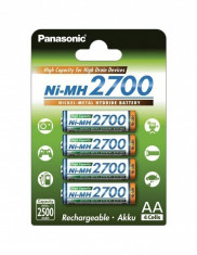 Set acumulatori AA NIMH 2700mAh R6 4buc PANASONIC foto