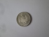 Rara! Peru 1/2 Dinero J1902 aUNC argint 900 cu patina frumoasa,surplus cifra 2, America Centrala si de Sud