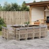 VidaXL Set mobilier grădină cu perne, 13 piese, bej combinat poliratan 3210864