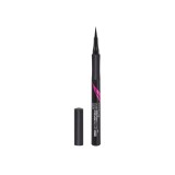 Maybelline Hyper Precise All Day 701 Matte Black Dermatograf, Tus de Ochi Rezistent la Apa, Negru Intens, Precizie 0.4mm