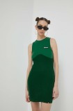 Ellesse rochie culoarea verde, mini, mulată