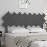 VidaXL Tăblie de pat, gri, 159,5x3x80,5 cm, lemn masiv de pin