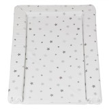 Saltea Infasat Bebelusi Honey Baby Stele Gri/Alb 75x46cm, Margini Protectie, PVC+Spuma, Confortabila, Portabila