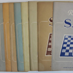 REVISTA DE SAH , ORGAN AL FEDERATIEI ROMANE DE SAH , ANUL VIII , COMPLET , SET DE 12 NUMERE SUCCESIVE , IANUARIE - DECEMBRIE , 1957