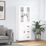 vidaXL Dulap &icirc;nalt, alb, 69,5x34x180 cm, lemn compozit