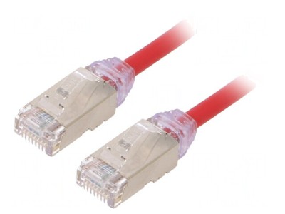 Patch Cord F/UTP 6a LSZH Roșu 3m foto