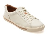 Cumpara ieftin Pantofi sport CLARKS albi, UN MAUI LACE, din piele naturala