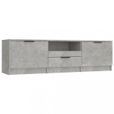 Cumpara ieftin Comoda TV, gri beton, 140x35x40 cm, lemn prelucrat