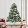 VidaXL BraddeCrăciunartificial cu lumini cu bandă LED Verde 240cm PVC