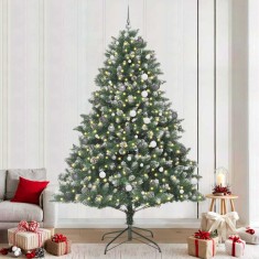vidaXL Brad de Crăciun artificial cu 300 LED Verde 160 x 160 x 240 cm 3395256