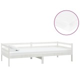 Cumpara ieftin Pat de zi cu saltea, 90x200 cm, lemn masiv de pin