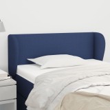 Gossi tablie de pat cu aripioare, albastru, 83x23x78/88 cm textil