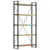 VidaXL Bibliotecă cu 5 rafturi, 90 x 30 x 180 cm, lemn masiv reciclat