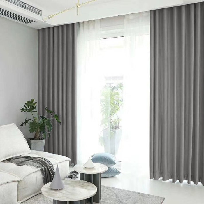 Draperie din catifea blackout cu rejansa transparenta cu ate pentru galerie, Madison, 250x240 cm, densitate 700 g/ml, Tapa, 1 buc