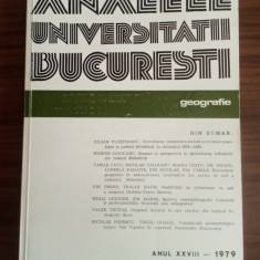 ANALELE UNIVERSITĂȚII BUCUREȘTI GEOGRAFIE - 1979