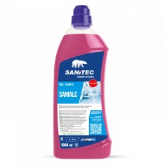 Detergent concentrat cu alcool pentru suprafete dure cu solvent cu uscare rapida SANIALC 1 litru, Sanitec 1426N-S foto