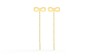 Cercei Aur 14K cu Fir, Model Infinit, Rafinati, Eleganti, Cercei Lantisor Aur, 1.05 grame
