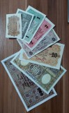 Lot 8 Reproduceri Bancnote Romanesti 1917, Ocupatia Germana - Replici Colectie