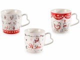Cumpara ieftin Set 6 cani portelan Gaina 9.5x9 cm, 350 ml