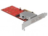 PCI Express cu 2 porturi interne NVMe M.2 Key M LPFF, Delock 90305